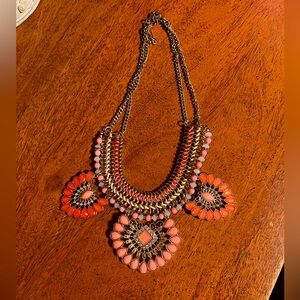 Pink costume jewelry necklace